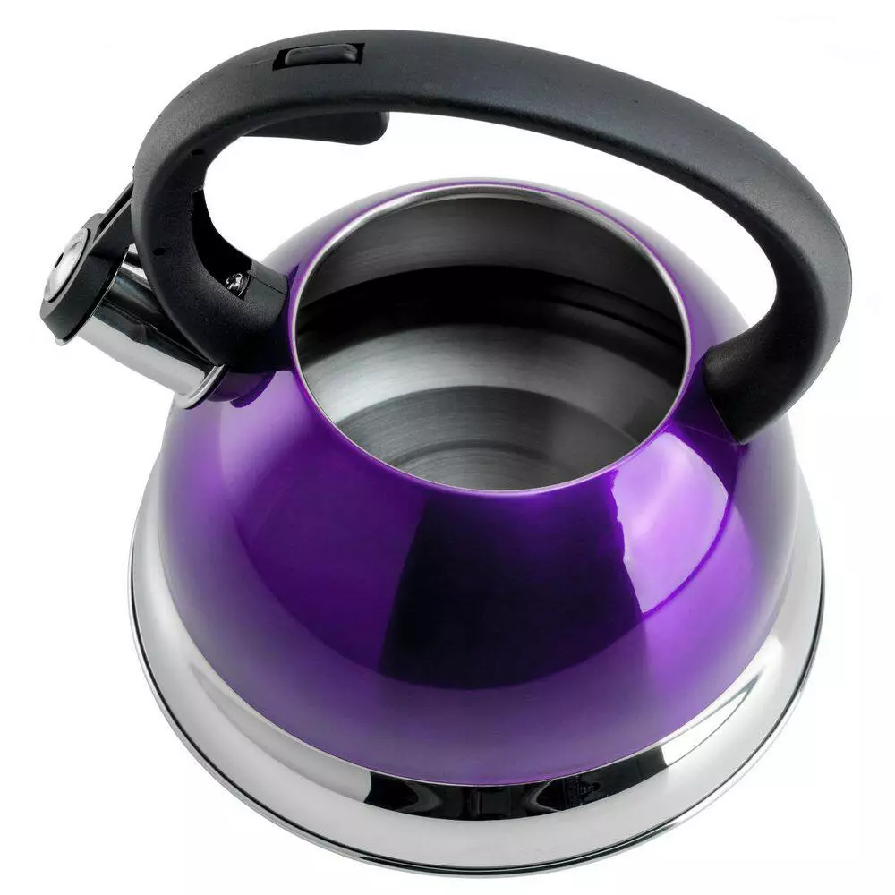 Flintshire 1.75 qt. 7-Cup Purple Stainless Steel Whistling Stovetop Tea Kettle by Mr. Coffee 7 Flintshire 1.75 qt. 7-Cup Purple Stainless Steel Whistling Stovetop Tea Kettle by Mr. Coffee - Image 5