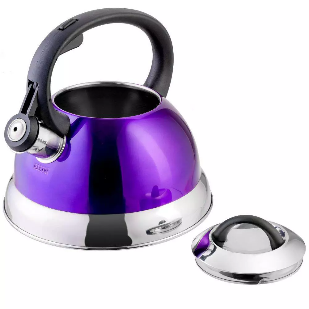 Flintshire 1.75 qt. 7-Cup Purple Stainless Steel Whistling Stovetop Tea Kettle by Mr. Coffee 6 Flintshire 1.75 qt. 7-Cup Purple Stainless Steel Whistling Stovetop Tea Kettle by Mr. Coffee - Image 4