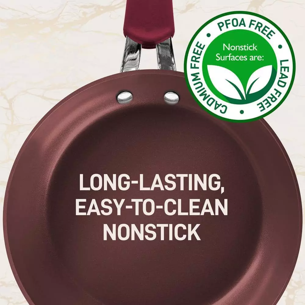 11 Pc Nonstick Diamond Pattern Kitchen Cookware Pot & Pan Set, Purple by NutriChef 8 11 Pc Nonstick Diamond Pattern Kitchen Cookware Pot & Pan Set, Purple by NutriChef - Image 6