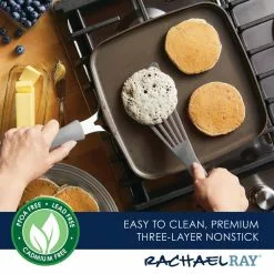 Cook + Create 11 in. x 11 in., Gray, Aluminum, Nonstick Stovetop Griddle Pan by Rachael Ray -Cookware Sales Shop rachael ray griddles 14745 4f 1000