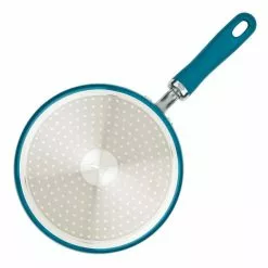 3 qt. Teal Create Delicious Aluminum Nonstick Straining Saucepan Shimmer by Rachael Ray 11 3 qt. Teal Create Delicious Aluminum Nonstick Straining Saucepan Shimmer by Rachael Ray -Cookware Sales Shop rachael ray sauce pans 12020 44 1000