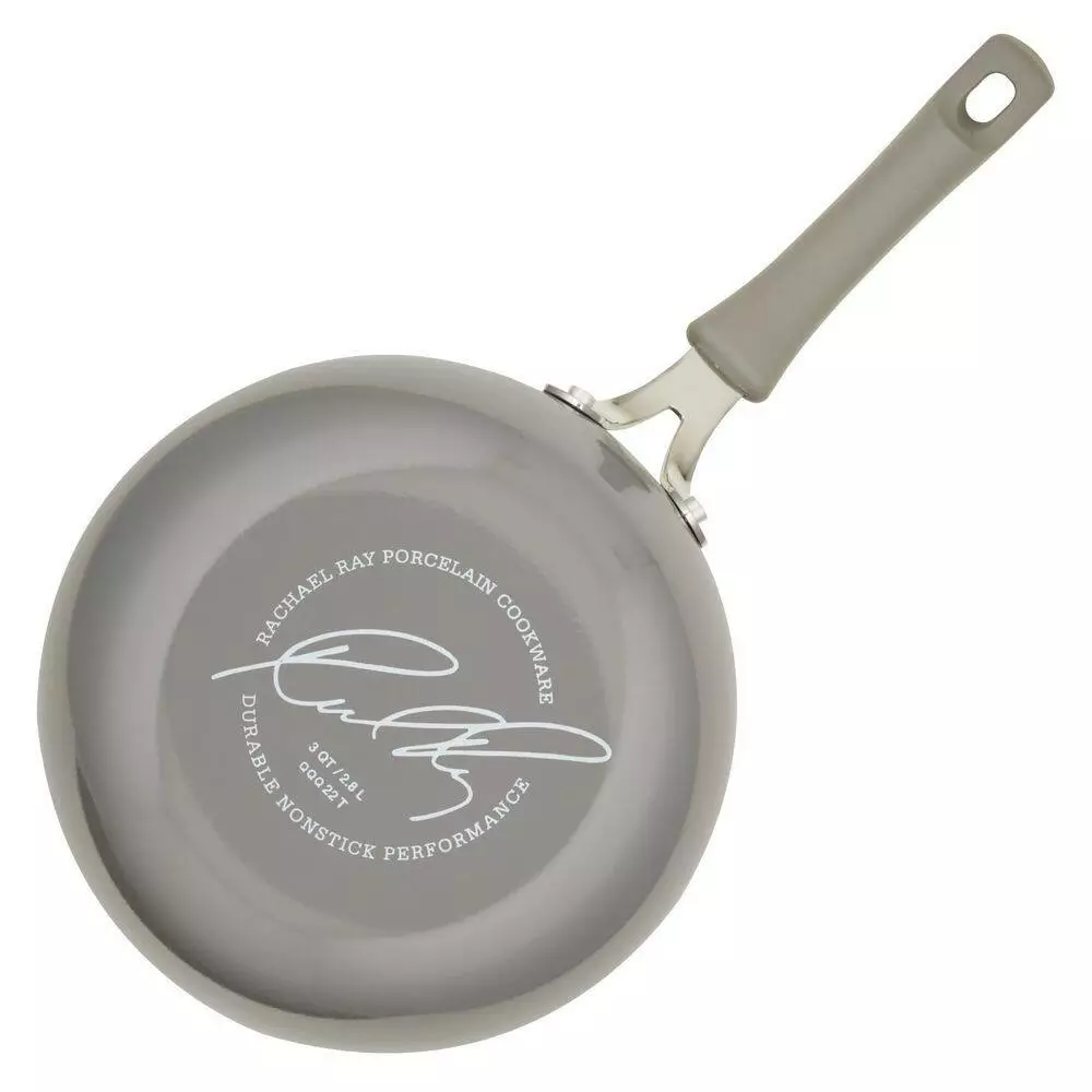 Cook + Create 3-qt. Aluminum Nonstick Saucier Sauce Pan in Gray by Rachael Ray 9 Cook + Create 3-qt. Aluminum Nonstick Saucier Sauce Pan in Gray by Rachael Ray - Image 7