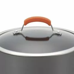 Classic Brights 5 qt. Hard-Anodized Aluminum Nonstick Saute Pan in Orange and Gray with Glass Lid by Rachael Ray 21 Classic Brights 5 qt. Hard-Anodized Aluminum Nonstick Saute Pan in Orange and Gray with Glass Lid by Rachael Ray -Cookware Sales Shop rachael ray saute pans 87395 76 1000