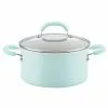 Create Delicious 6 qt. Aluminum Nonstick Stock Pot in Teal Shimmer with Glass Lid by Rachael Ray 1 Create Delicious 6 qt. Aluminum Nonstick Stock Pot in Teal Shimmer with Glass Lid by Rachael Ray -Cookware Sales Shop rachael ray stock pots 12165 64 1000