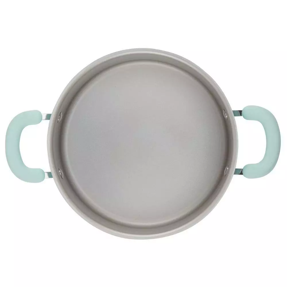 Create Delicious 6 qt. Aluminum Nonstick Stock Pot in Teal Shimmer with Glass Lid by Rachael Ray 10 Create Delicious 6 qt. Aluminum Nonstick Stock Pot in Teal Shimmer with Glass Lid by Rachael Ray - Image 8