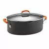 Classic Brights 8 qt. Hard-Anodized Aluminum Nonstick Stock Pot in Orange and Gray with Glass Lid by Rachael Ray 2 Classic Brights 8 qt. Hard-Anodized Aluminum Nonstick Stock Pot in Orange and Gray with Glass Lid by Rachael Ray -Cookware Sales Shop rachael ray stock pots 87393 64 1000