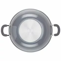 14.25 in. Gray Create Delicious Wok Aluminum Nonstick Shimmer by Rachael Ray -Cookware Sales Shop rachael ray woks stir fry pans 12022 44 1000