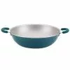 Create Delicious Aluminum Nonstick Wok, 14.25-Inch, Teal Shimmer by Rachael Ray 2 Create Delicious Aluminum Nonstick Wok, 14.25-Inch, Teal Shimmer by Rachael Ray -Cookware Sales Shop rachael ray woks stir fry pans 12162 64 1000