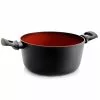 Terra-Cotta 4.75 qt. Round Aluminum Nonstick Dutch Oven in Red and Black by Tosca -Cookware Sales Shop red and black tosca dutch ovens 985105933m 64 1000