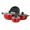 7-Piece Aluminum Nonstick Cookware Set in Red by Better Chef 1 7-Piece Aluminum Nonstick Cookware Set in Red by Better Chef -Cookware Sales Shop red better chef pot pan sets 98580476m 64 1000
