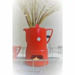 34 fl. oz. Red Lund Teapot with Warmer by Bredemeijer 7 34 fl. oz. Red Lund Teapot with Warmer by Bredemeijer -Cookware Sales Shop red bredemeijer tea kettles ld050r 4f 1000