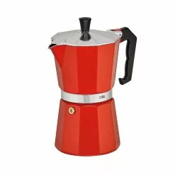 "Classico" 15 fl. oz. 6-Cup Red Cast Aluminum Espresso Maker by Cilio