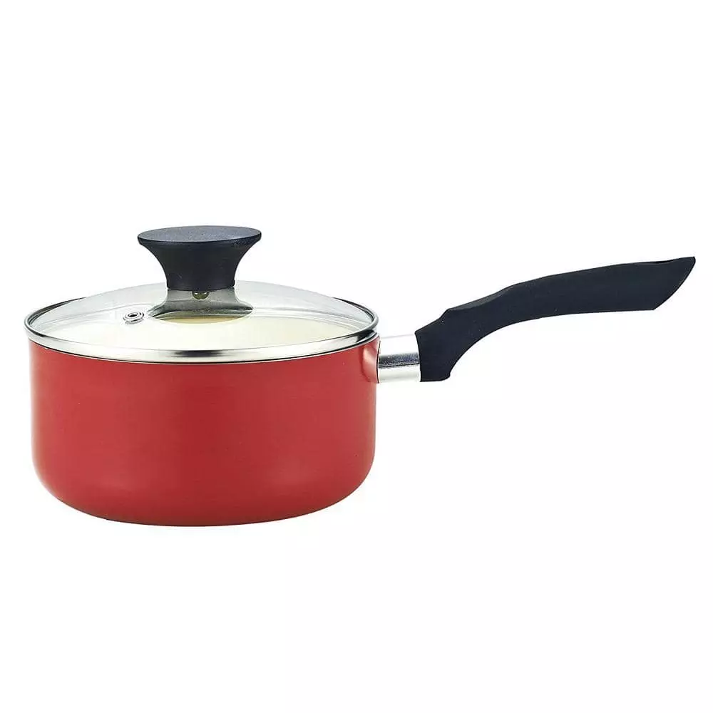Stay Cool Handle 10-Piece Aluminum Ceramic Nonstick Cookware Set in Red by Cook N Home 5 Stay Cool Handle 10-Piece Aluminum Ceramic Nonstick Cookware Set in Red by Cook N Home - Image 3
