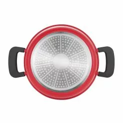 4.5 qt. Cast Aluminum Dutch Oven in Retro Red with Lid by BERGNER 14 4.5 qt. Cast Aluminum Dutch Oven in Retro Red with Lid by BERGNER -Cookware Sales Shop red dutch ovens bgus14007red 1f 1000