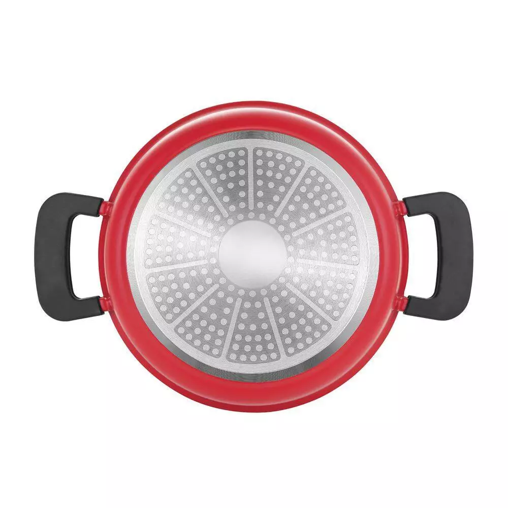 4.5 qt. Cast Aluminum Dutch Oven in Retro Red with Lid by BERGNER 7 4.5 qt. Cast Aluminum Dutch Oven in Retro Red with Lid by BERGNER - Image 5