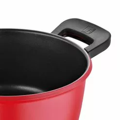 4.5 qt. Cast Aluminum Dutch Oven in Retro Red with Lid by BERGNER 16 4.5 qt. Cast Aluminum Dutch Oven in Retro Red with Lid by BERGNER -Cookware Sales Shop red dutch ovens bgus14007red fa 1000