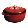 Enamelware 7.5 qt. Round Cast Iron Dutch Oven in Red Enamel with Lid by Lodge -Cookware Sales Shop red enamel lodge dutch ovens ec7d43 64 1000