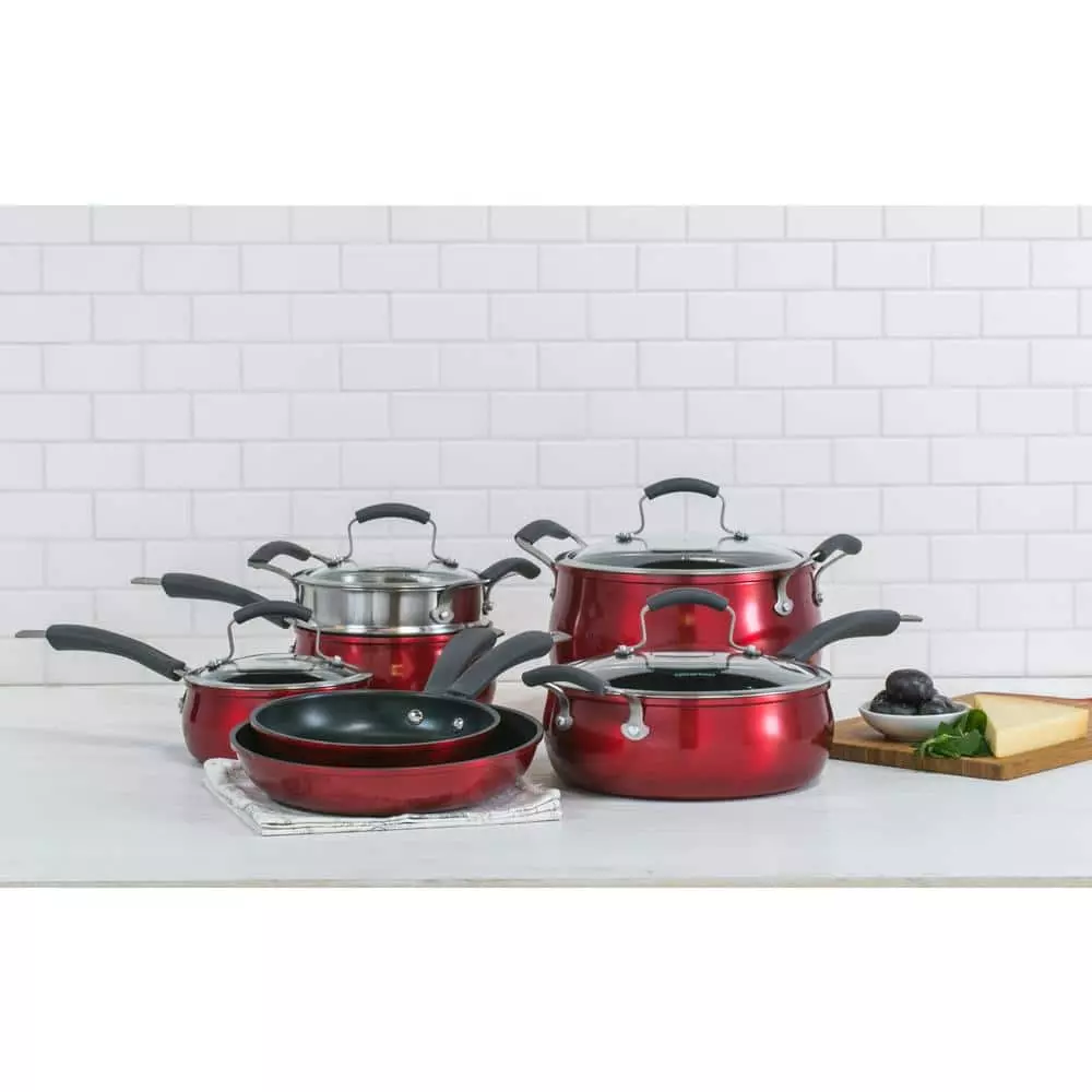 Translucent 11-Piece Hard-Anodized Aluminum Nonstick Cookware Set in Red by Epicurious 10 Translucent 11-Piece Hard-Anodized Aluminum Nonstick Cookware Set in Red by Epicurious - Image 8