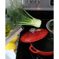 1.4 Qt. Red Chasseur French Enameled Cast Iron Braiser with Lid by French Home -Cookware Sales Shop red french home dutch ovens ci 4920r c187 31 1000