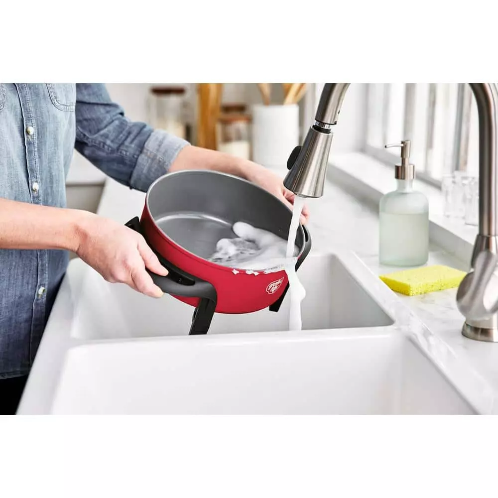 3 qt. Ceramic Non-Stick Multi-Use Fondue Pot Set with 8 Fondue Forks in Red by GreenLife 9 3 qt. Ceramic Non-Stick Multi-Use Fondue Pot Set with 8 Fondue Forks in Red by GreenLife - Image 7