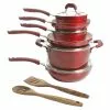 Arlington 12-Piece Aluminum Ceramic Nonstick Cookware Set in Red by KENMORE -Cookware Sales Shop red kenmore pot pan sets 985114021m 64 1000