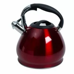 Red 10-Cup Stainless Steel Tea Kettle by Kitchen Details