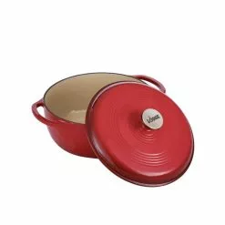 Enamelware 6 qt. Round Cast Iron Dutch Oven in Red with Lid by Lodge -Cookware Sales Shop red lodge dutch ovens ec6d43 4f 1000