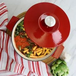3 qt. Round Enameled Cast Iron Dutch Oven in Red with Lid by MARTHA STEWART 15 3 qt. Round Enameled Cast Iron Dutch Oven in Red with Lid by MARTHA STEWART -Cookware Sales Shop red martha stewart dutch ovens 985118695m 76 1000