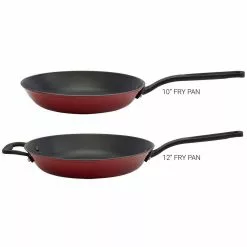 5 Piece Lite Cast Iron Non-Stick Cookware Set in Fired Brick Red by Mason Craft and More -Cookware Sales Shop red mason craft and more pot pan sets ttu v1615 ecm 76 1000