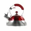 12-Cup Red Stainless Steel Whistling Kettle by MegaChef