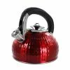 12-Cup Red Stainless Steel Whistling Kettle by MegaChef 1 12-Cup Red Stainless Steel Whistling Kettle by MegaChef -Cookware Sales Shop red megachef tea kettles 985114594m 64 1000