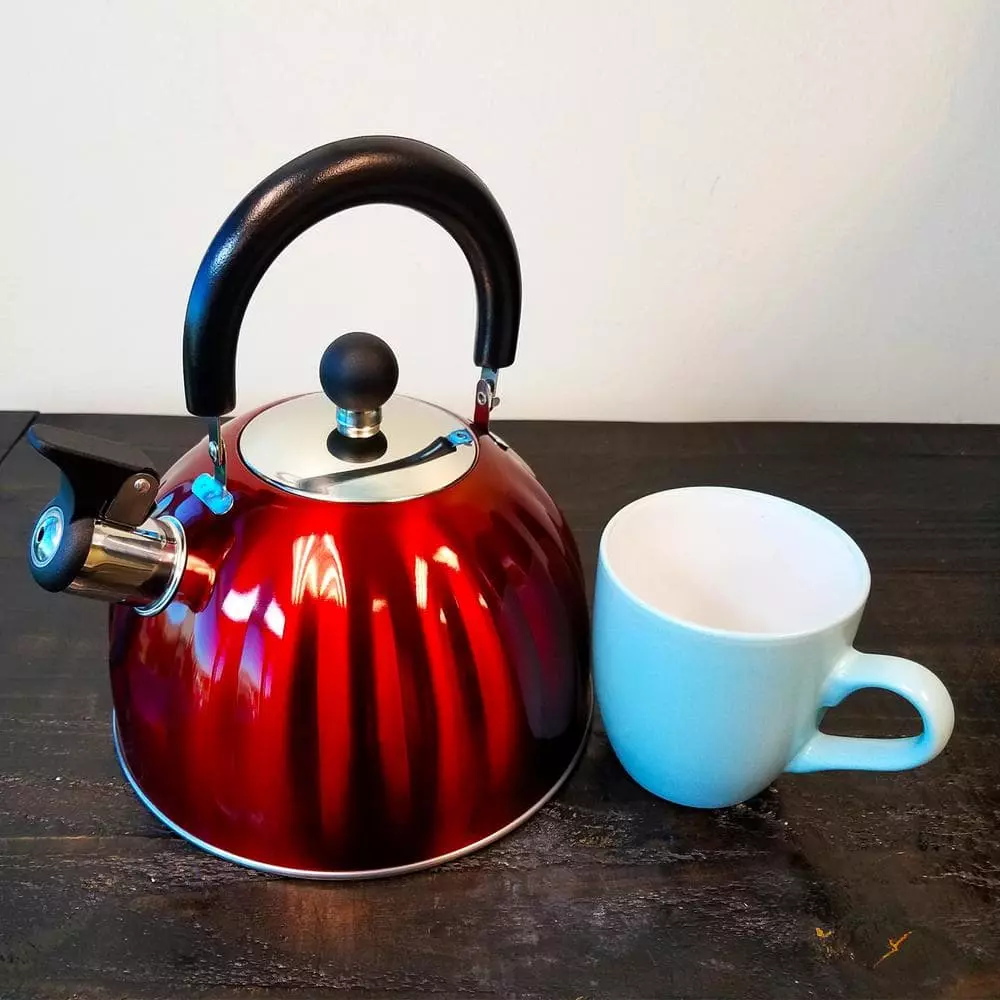 Twining 8-Cup Red Stainless Steel Tea Kettle by Mr. Coffee 5 Twining 8-Cup Red Stainless Steel Tea Kettle by Mr. Coffee - Image 3