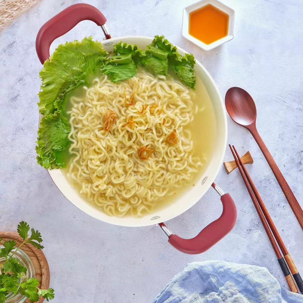 Corbett 5.4 qt. Red Nonstick Aluminum Dutch Oven by Oster 6 Corbett 5.4 qt. Red Nonstick Aluminum Dutch Oven by Oster - Image 4