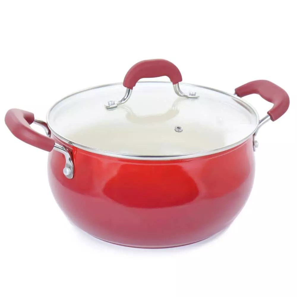 Corbett 5.4 qt. Red Nonstick Aluminum Dutch Oven by Oster 3 Corbett 5.4 qt. Red Nonstick Aluminum Dutch Oven by Oster