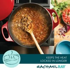 5 qt. Round Red Enameled Cast Iron Dutch Oven with Lid by Rachael Ray 17 5 qt. Round Red Enameled Cast Iron Dutch Oven with Lid by Rachael Ray -Cookware Sales Shop red rachael ray dutch ovens 48323 44 1000