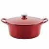 5 qt. Round Red Enameled Cast Iron Dutch Oven with Lid by Rachael Ray 2 5 qt. Round Red Enameled Cast Iron Dutch Oven with Lid by Rachael Ray -Cookware Sales Shop red rachael ray dutch ovens 48323 64 1000