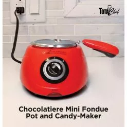 Total Chef Chocolatiere Electric Melter and Fondue Pot for Chocolate and Candy Melts, 8.8 oz. (250 g) -Cookware Sales Shop red total chef fondue pots cm10g ca fa 1000