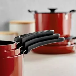 6-Piece Red Nesting Nonstick Sauce Pan Set by Tramontina -Cookware Sales Shop red tramontina sauce pans 80156 065ds c3 1000