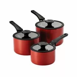 6-Piece Red Nesting Nonstick Sauce Pan Set by Tramontina -Cookware Sales Shop red tramontina sauce pans 80156 065ds e1 1000