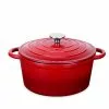 1-Piece 4 qt. Red Round Enamel Cast Iron Dutch Oven with Lid by Velaze 2 1-Piece 4 qt. Red Round Enamel Cast Iron Dutch Oven with Lid by Velaze -Cookware Sales Shop red velaze dutch ovens vlz zt y03 64 1000