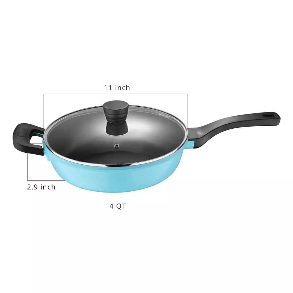 4 qt. Aluminum Saute Pan with Lid by BERGNER 4 4 qt. Aluminum Saute Pan with Lid by BERGNER - Image 2