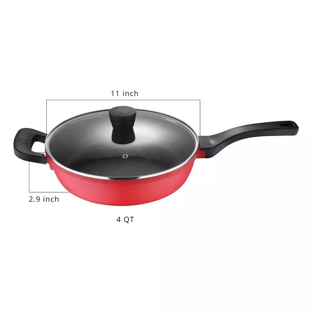 4 qt. Aluminum Saute Pan with Lid by BERGNER 4 4 qt. Aluminum Saute Pan with Lid by BERGNER - Image 2