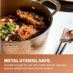 Hammered Copper 20-Piece Aluminum Non-Stick Cookware and Bakeware Set by Gotham Steel 15 Hammered Copper 20-Piece Aluminum Non-Stick Cookware and Bakeware Set by Gotham Steel -Cookware Sales Shop rose copper gotham steel pot pan sets 7424 1d 1000