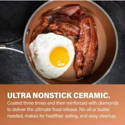 Hammered Copper 20-Piece Aluminum Non-Stick Cookware and Bakeware Set by Gotham Steel 18 Hammered Copper 20-Piece Aluminum Non-Stick Cookware and Bakeware Set by Gotham Steel -Cookware Sales Shop rose copper gotham steel pot pan sets 7424 1f 1000