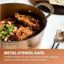 Hammered Copper 10-Piece Aluminum Non-Stick Cookware Set with Glass Lids by Gotham Steel -Cookware Sales Shop rose copper gotham steel skillets 2304 76 1000