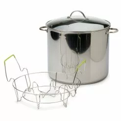 Endurance 20 qt. Stainless Steel Canning & Preserving with Glass Lid by RSVP International -Cookware Sales Shop rsvp international stock pots wbc 20 4f 1000
