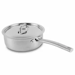 2.5 qt. Silver Stainless Steel Sauce Pot with Lid by NUCU