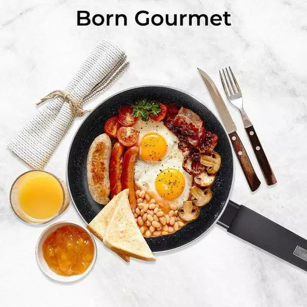 CSK 3 qt. Aluminum Non-Stick Sauce Pan in Black with Lid by Unbranded 6 CSK 3 qt. Aluminum Non-Stick Sauce Pan in Black with Lid by Unbranded - Image 4