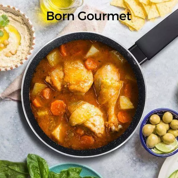 CSK 3 qt. Aluminum Non-Stick Sauce Pan in Black with Lid by Unbranded 7 CSK 3 qt. Aluminum Non-Stick Sauce Pan in Black with Lid by Unbranded - Image 5