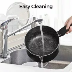 CSK 3 qt. Aluminum Non-Stick Sauce Pan in Black with Lid by Unbranded 11 CSK 3 qt. Aluminum Non-Stick Sauce Pan in Black with Lid by Unbranded -Cookware Sales Shop sauce pans 85926 4f 1000